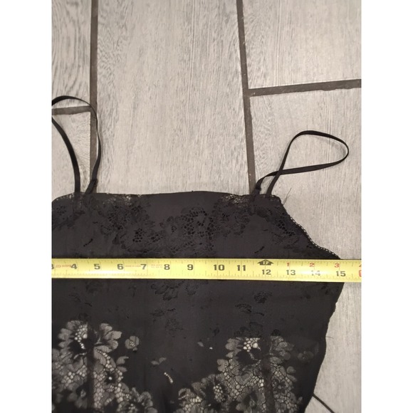 Black Lace Maxi Dress Spaghetti Strap Evening Gown Formal - Picture 7 of 7